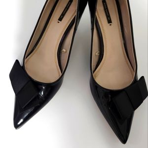 Zara Basic Collection Pointed Toe Bow Heels